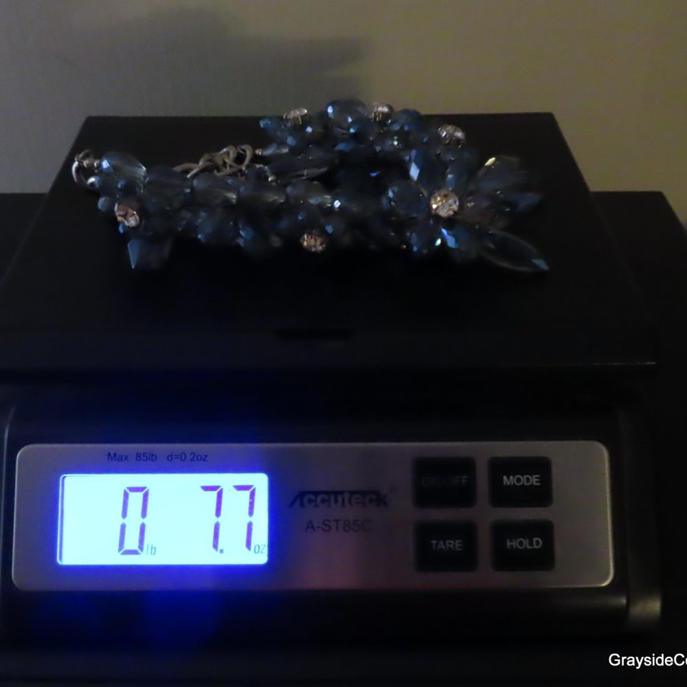 Statement Necklace Blue Crystals Necklace • Dark Blue Crystals • Gorgeous! - Picture 6 of 6